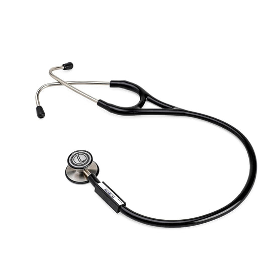 LIFE LINE Max3 SS Stethoscope (Black) | Dual Side Diaphragm Chest Piece for Adult and Paediatric | 2-way Tube | Suitable for Doctors