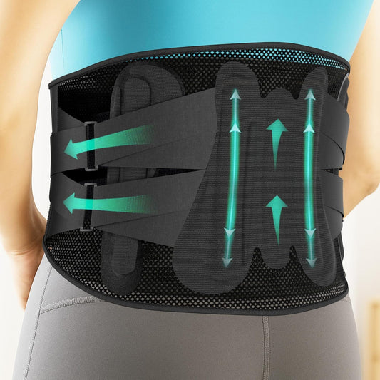 Antara AGEasy Spine Pro Max Belt with 3 Interchangeable Pads | Back Support with Hot/Cold Therapy | Lumbar Support Belt for Lower Back Pain, Muscle Strain, Sciatica, Posture & Spinal Recovery, Osteoporosis | Orthopedic LS Belt for Men & Women (L)